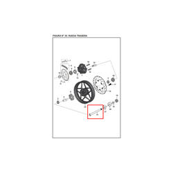EJE 15X320 R14 RUEDA TRASERO PULSAR 200NS/DOMINAR 250